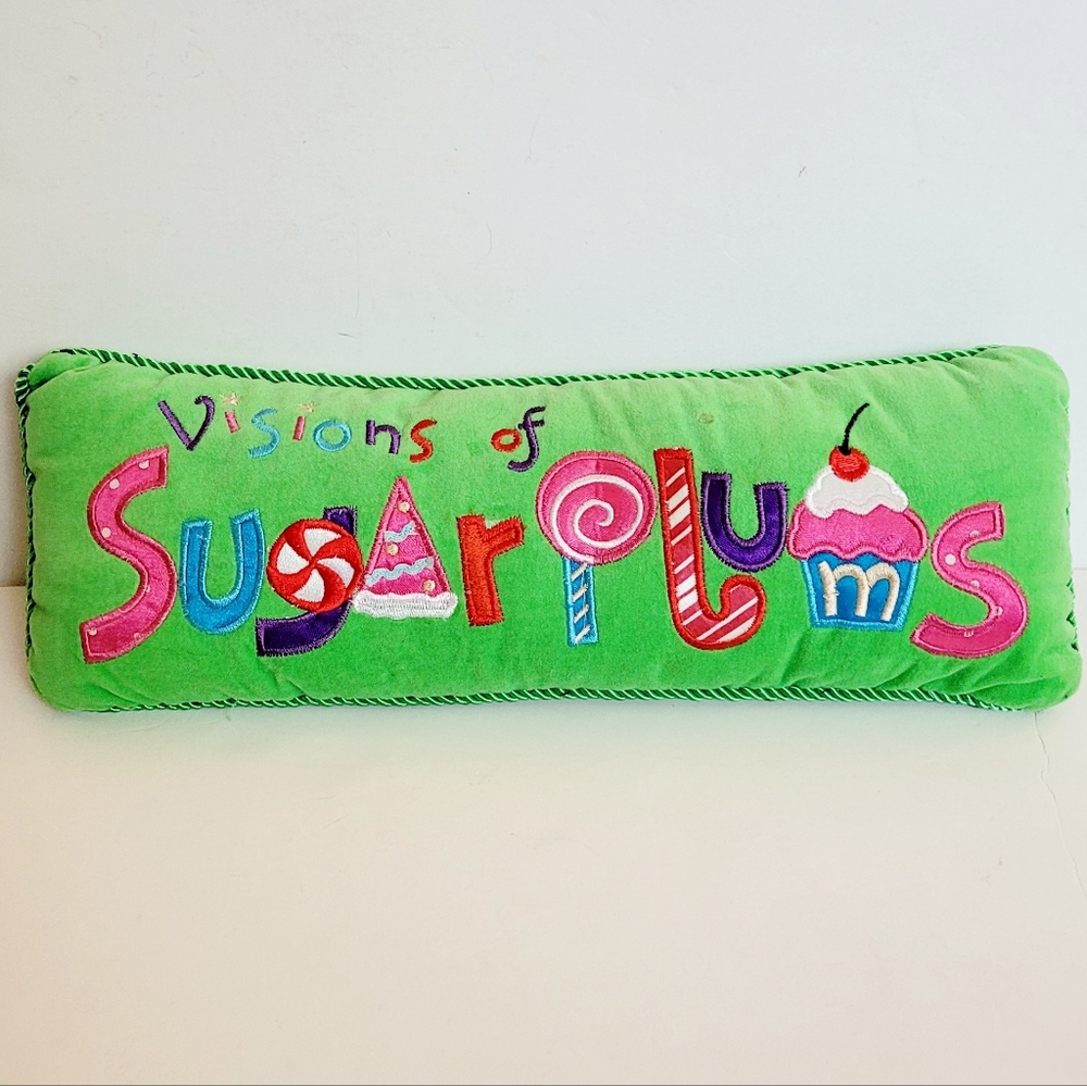 Colorful 'Visions of Sugarplums' Pillow